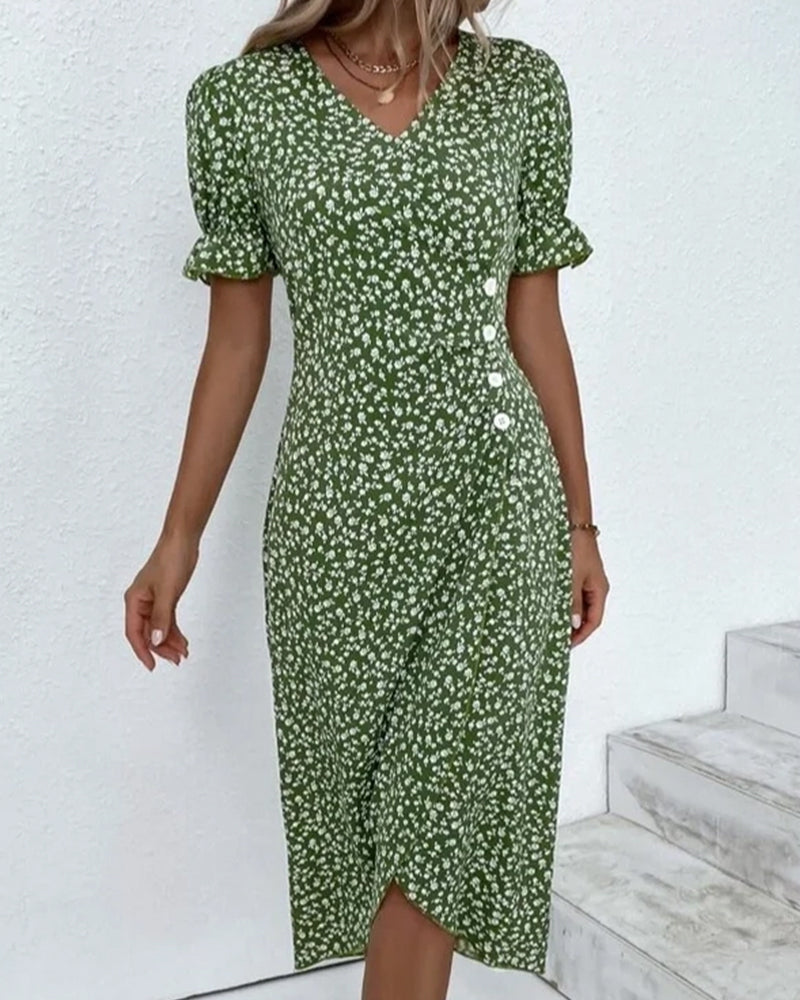 Evie | Blümchenmuster Damen Kleid