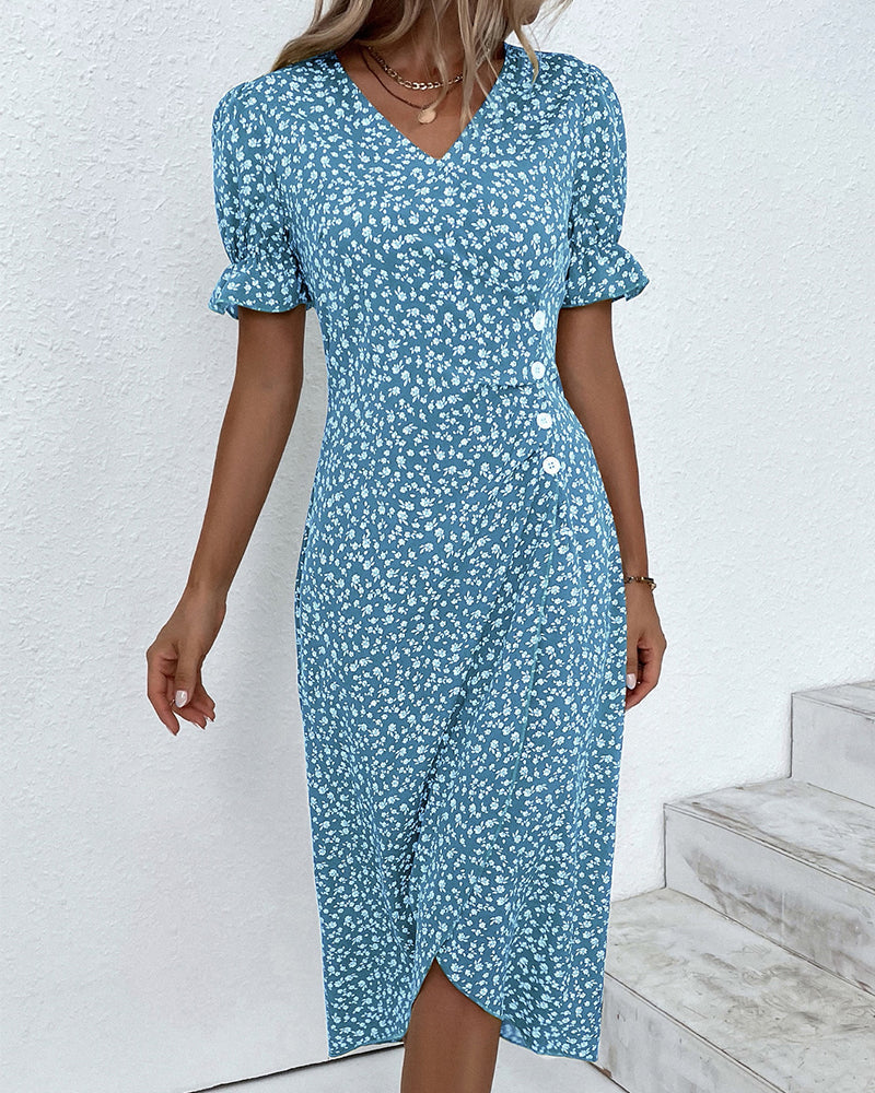 Evie | Blümchenmuster Damen Kleid