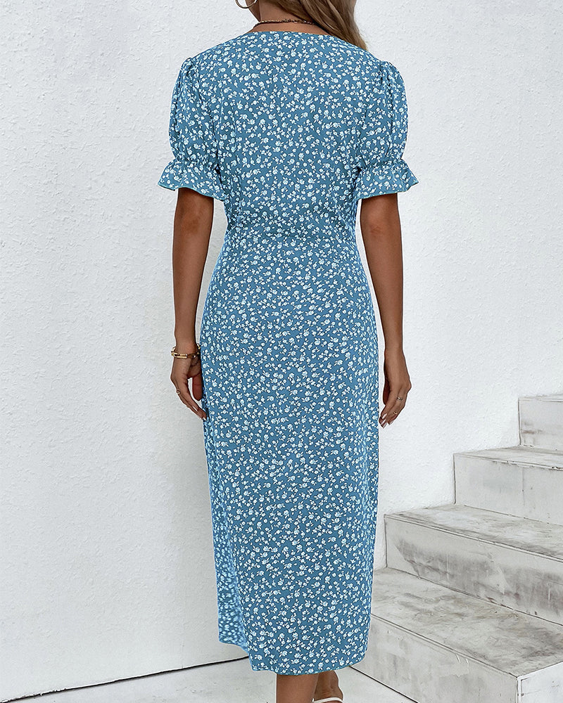 Evie | Blümchenmuster Damen Kleid