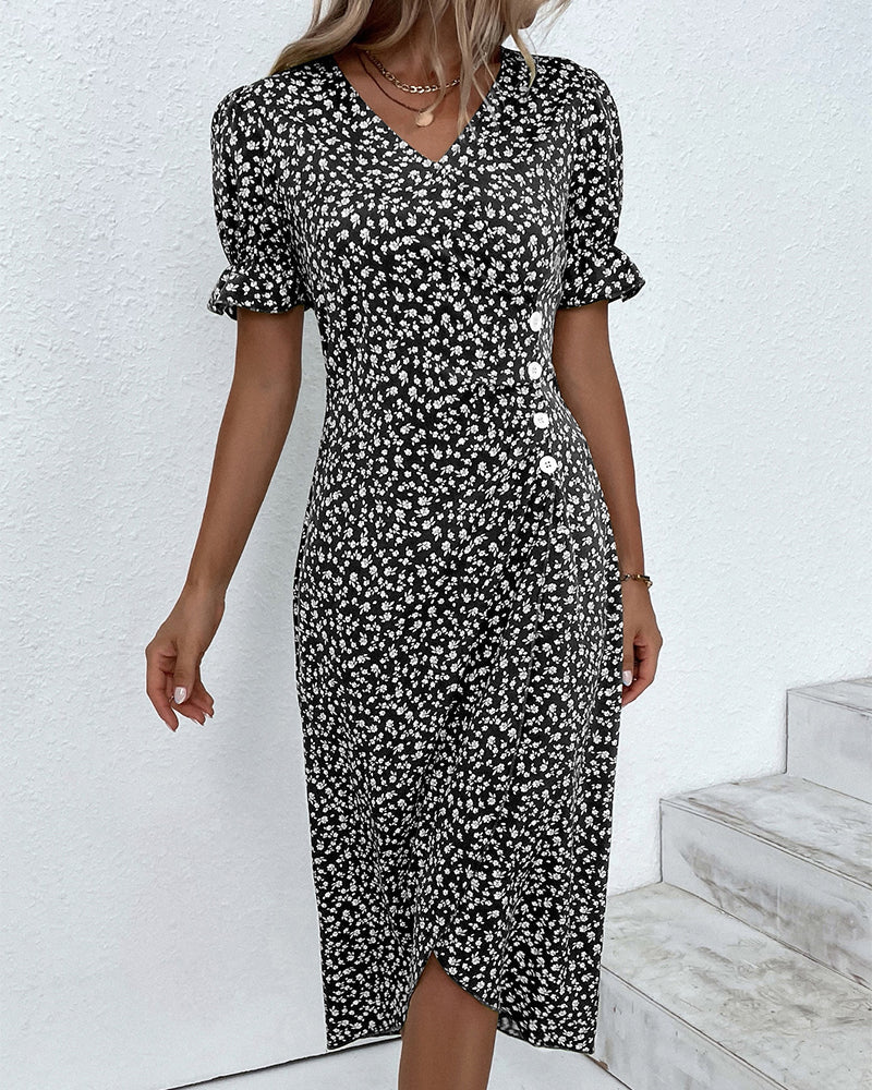 Evie | Blümchenmuster Damen Kleid