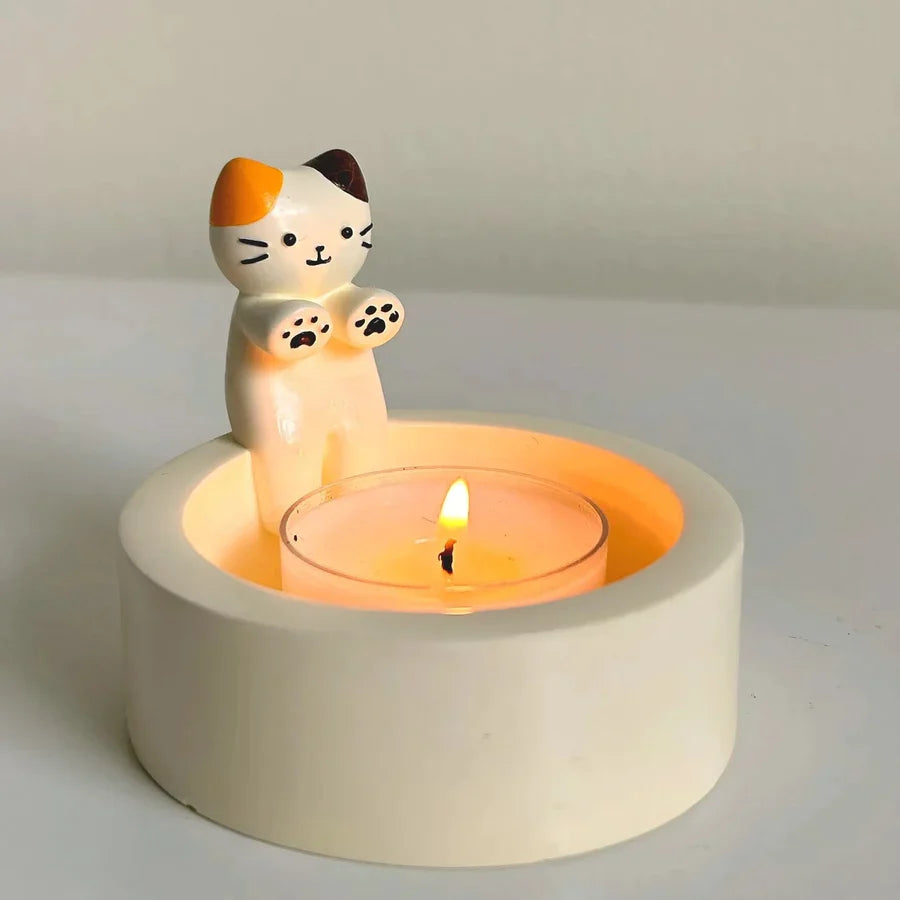 1+1 GRATIS | KittyCandle™ - Bezaubernder Kerzenständer in Katzenform für Katzenliebhaber