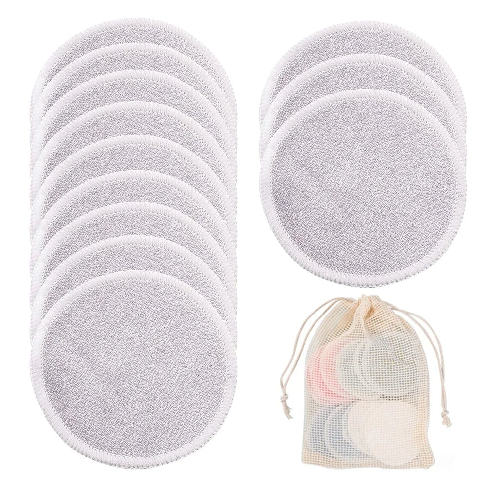 EcoGlow™ – Wiederverwendbare Bambus-Make-up-Entferner Pads