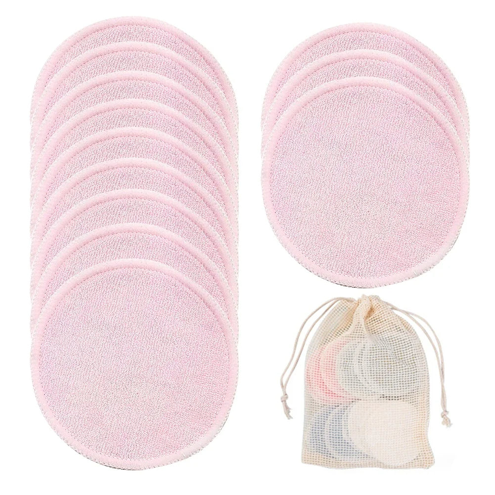 EcoGlow™ – Wiederverwendbare Bambus-Make-up-Entferner Pads