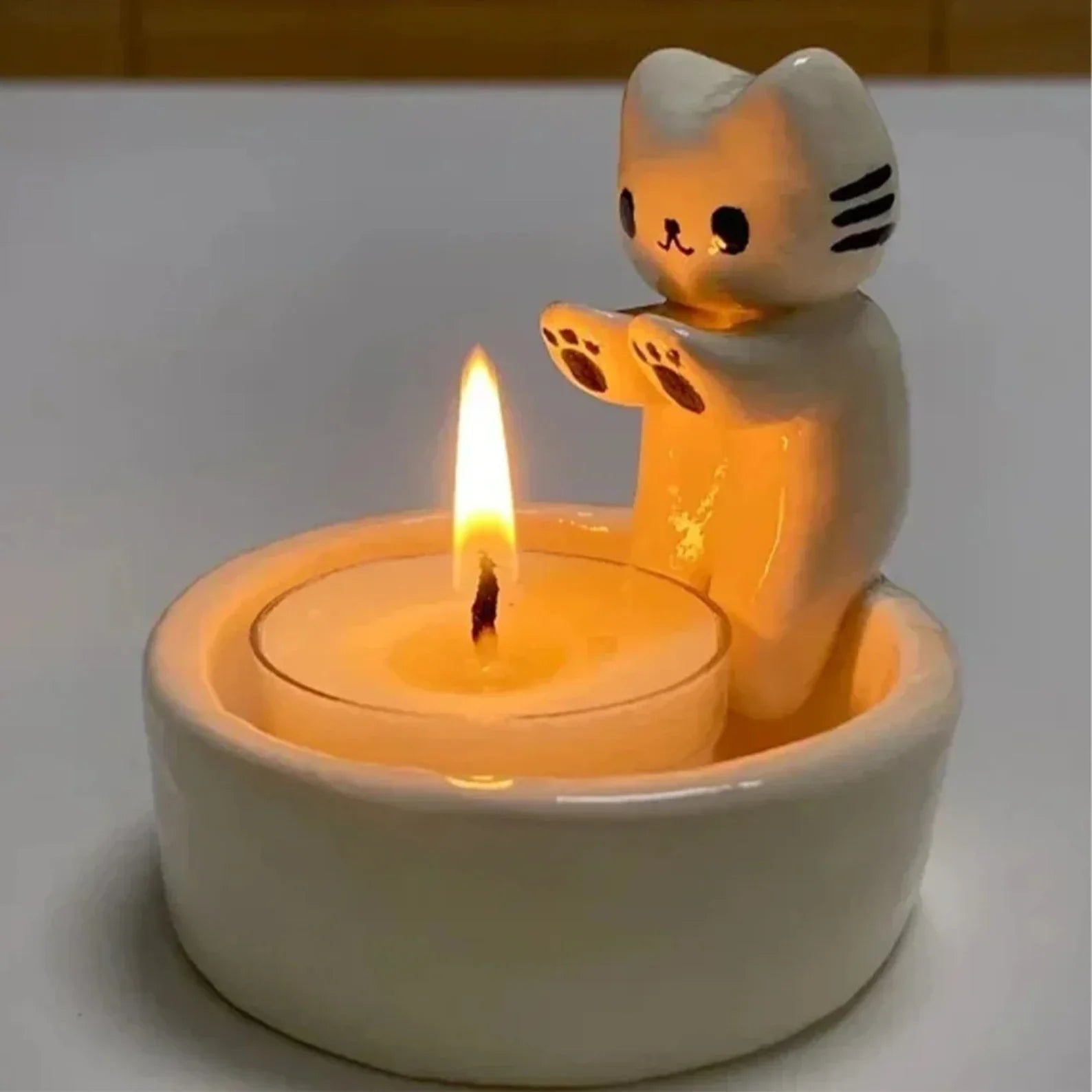 1+1 GRATIS | KittyCandle™ - Bezaubernder Kerzenständer in Katzenform für Katzenliebhaber