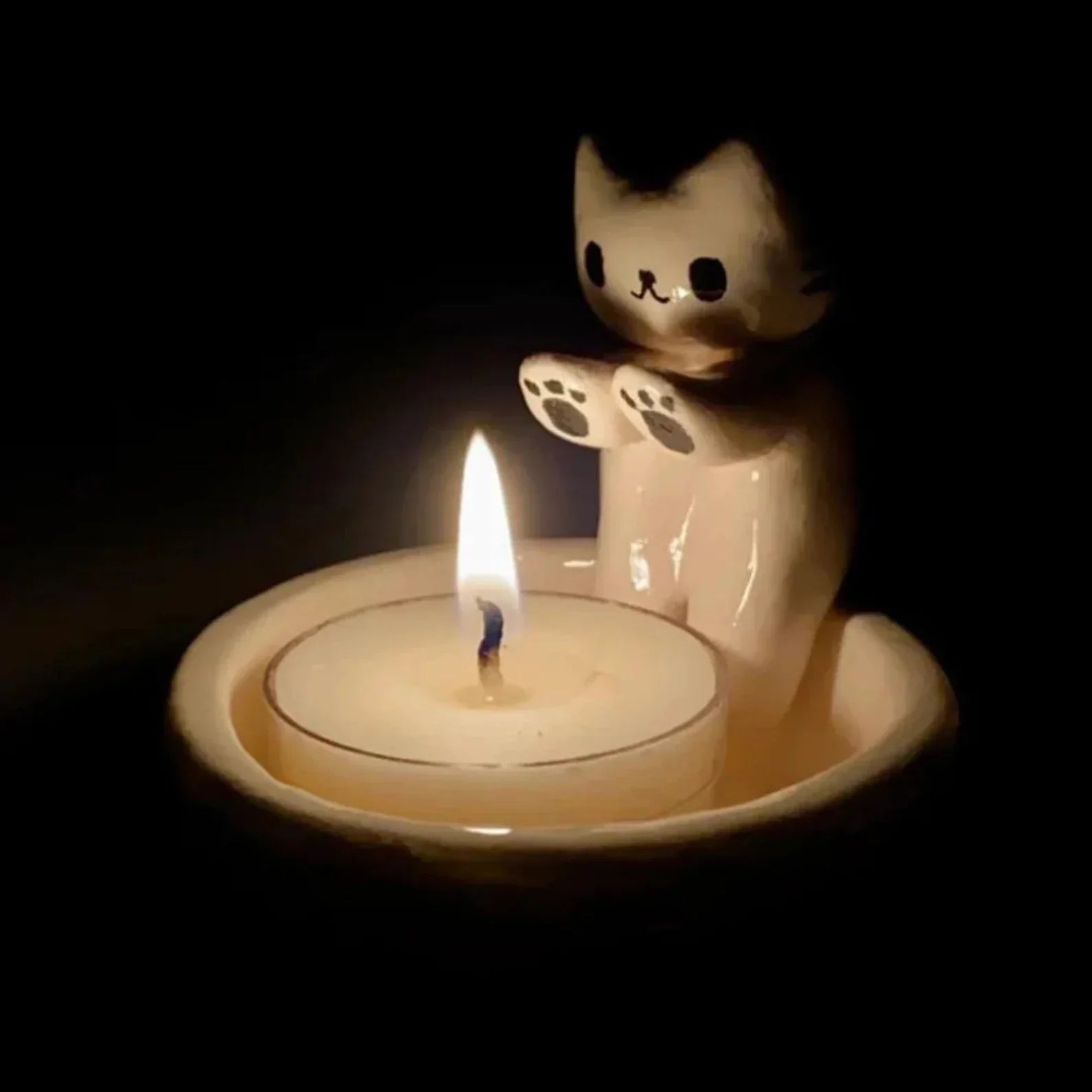 1+1 GRATIS | KittyCandle™ - Bezaubernder Kerzenständer in Katzenform für Katzenliebhaber