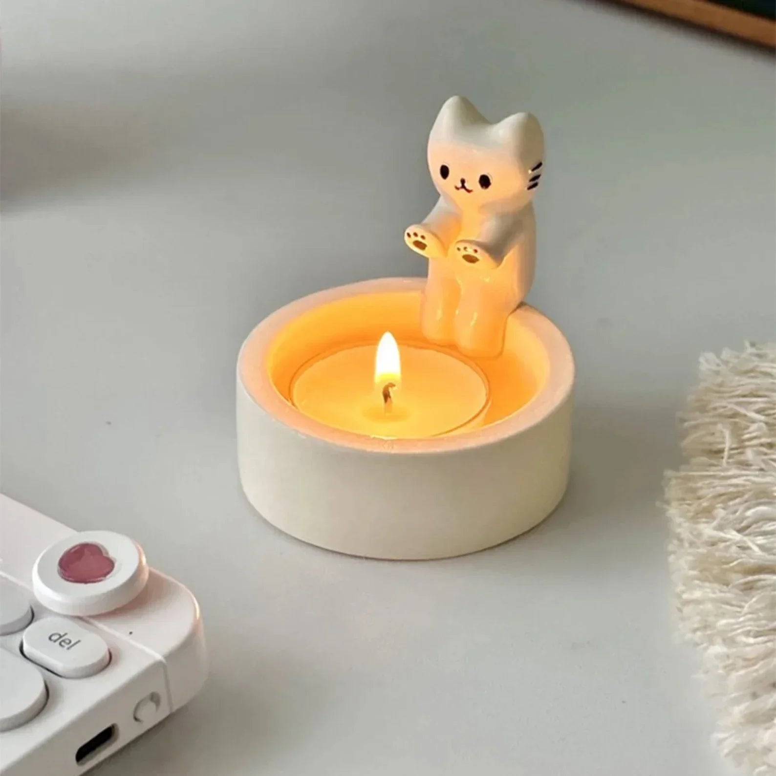 1+1 GRATIS | KittyCandle™ - Bezaubernder Kerzenständer in Katzenform für Katzenliebhaber