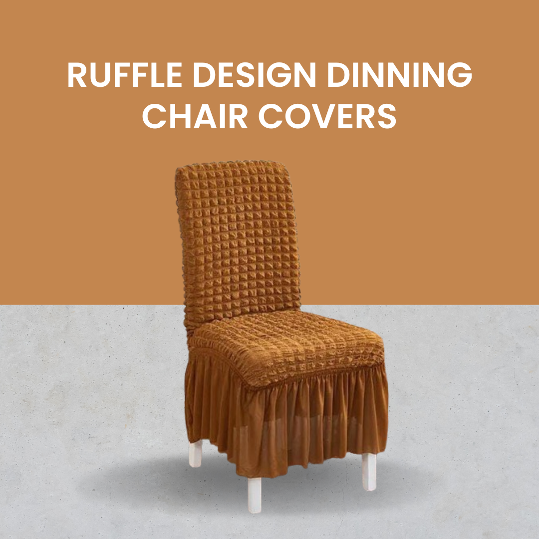 Ruffle Design Esszimmer Stuhl Abdeckungen™ - Elegantes Design, ultimativer Schutz