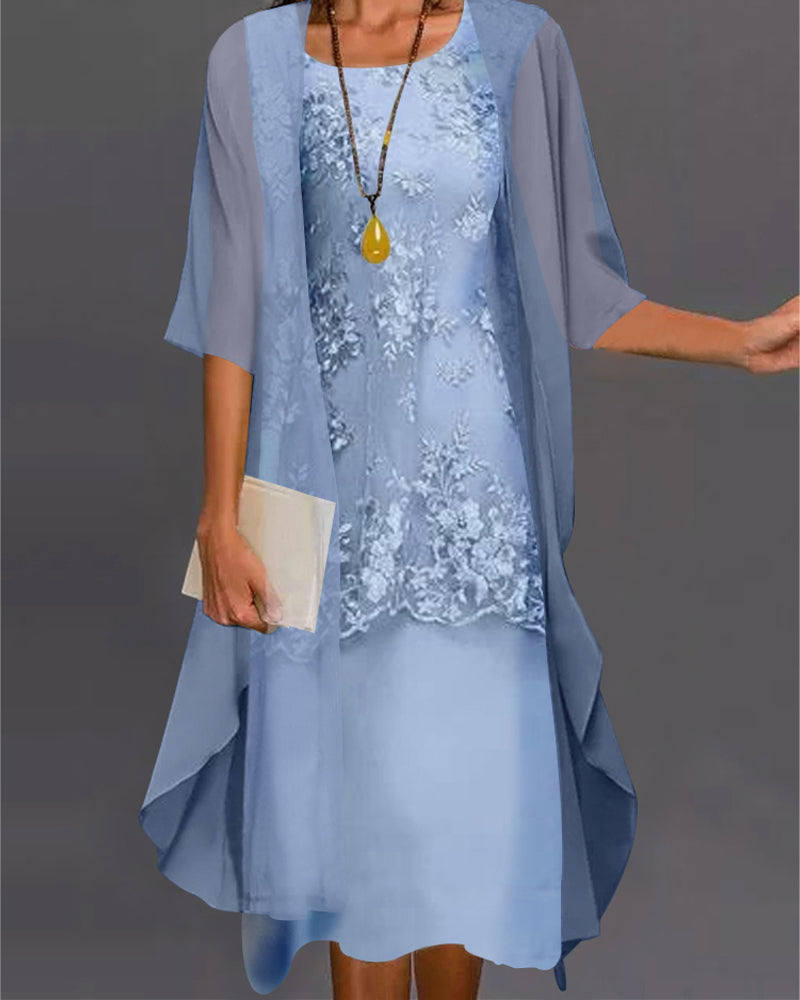 Danielle | Elegantes zweiteiliges Chiffonkleid