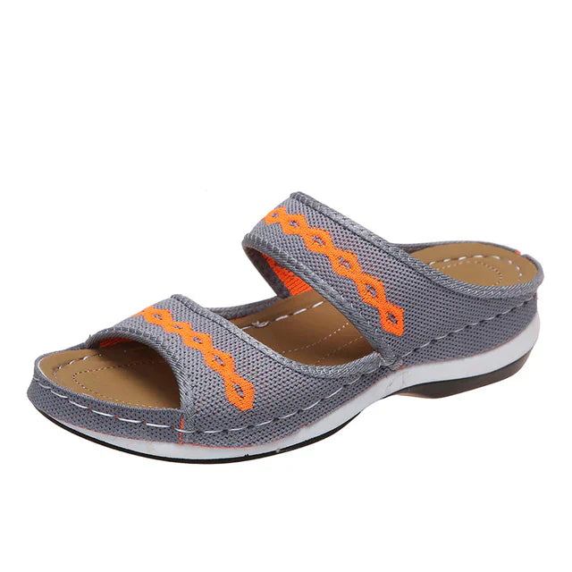 RetroWedge I Orthopädische Sandalen mit Fußgewölbestütze I 50% RABATT