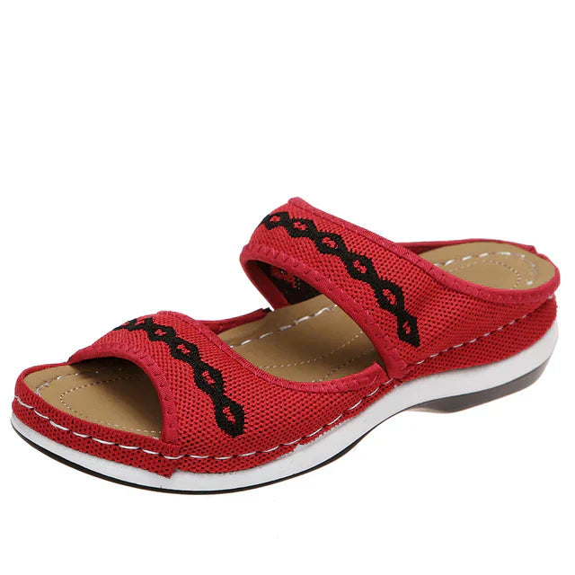 RetroWedge I Orthopädische Sandalen mit Fußgewölbestütze I 50% RABATT