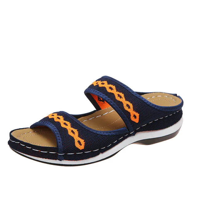 RetroWedge I Orthopädische Sandalen mit Fußgewölbestütze I 50% RABATT
