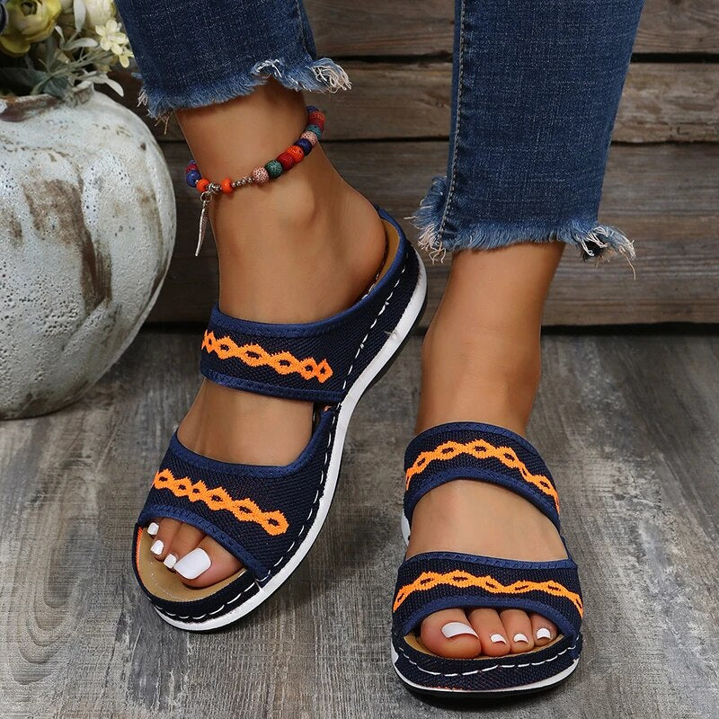 RetroWedge I Orthopädische Sandalen mit Fußgewölbestütze I 50% RABATT