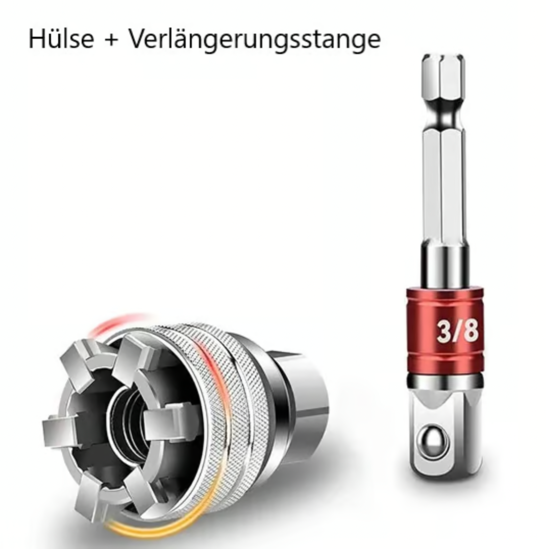 Multufunktionshülse Set™ - Ihr Alleskönner für jede Schraube!