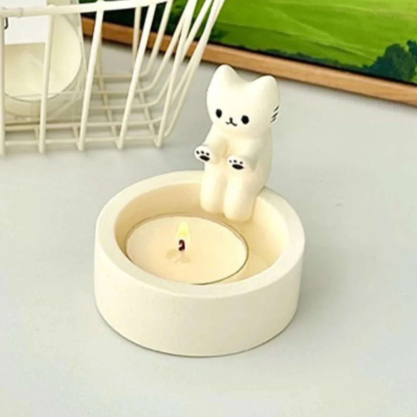 1+1 GRATIS | KittyCandle™ - Bezaubernder Kerzenständer in Katzenform für Katzenliebhaber