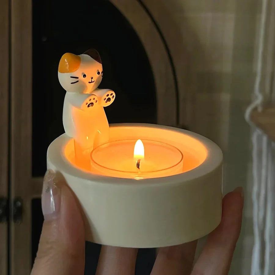 1+1 GRATIS | KittyCandle™ - Bezaubernder Kerzenständer in Katzenform für Katzenliebhaber