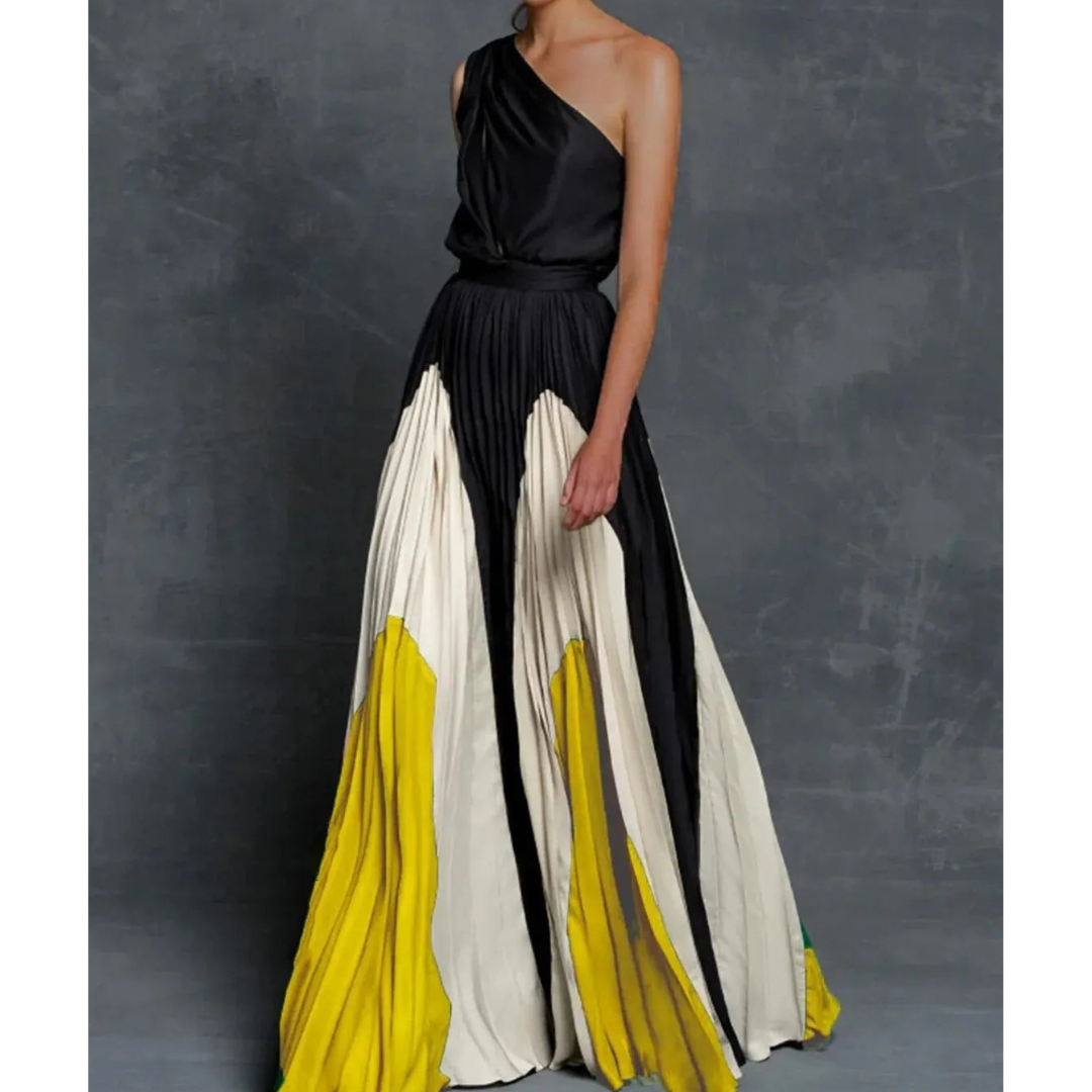 Damen Elegante Eine Schulter Kleid | Maxi