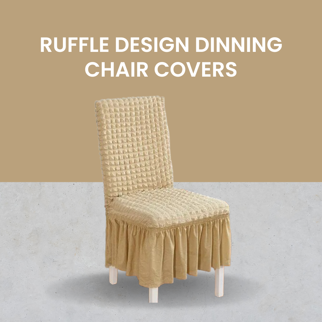 Ruffle Design Esszimmer Stuhl Abdeckungen™ - Elegantes Design, ultimativer Schutz