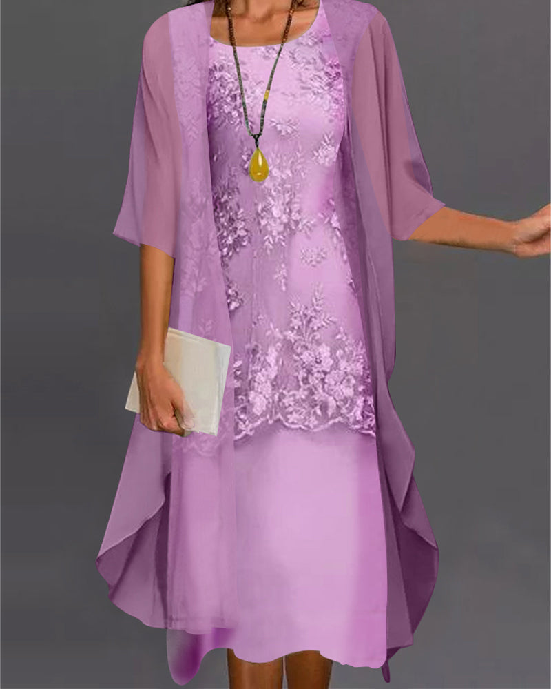 Danielle | Elegantes zweiteiliges Chiffonkleid