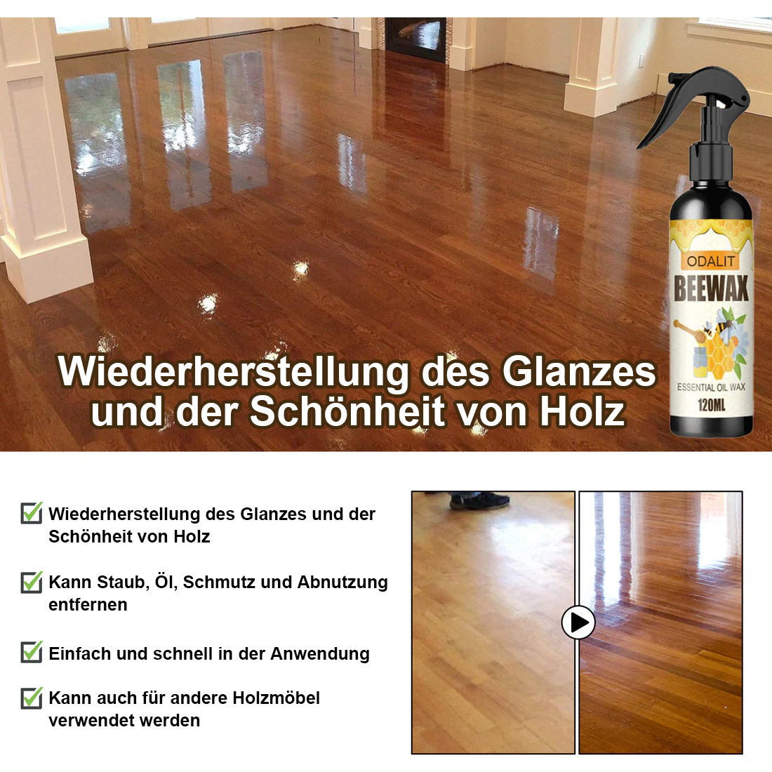 HiveGlow™ - Natürliches mikromolekularisiertes Bienenwachsspray