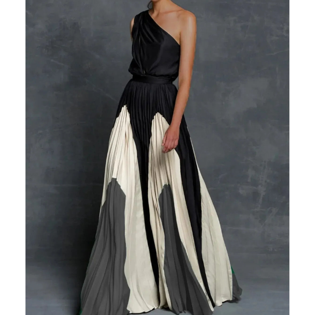 Damen Elegante Eine Schulter Kleid | Maxi