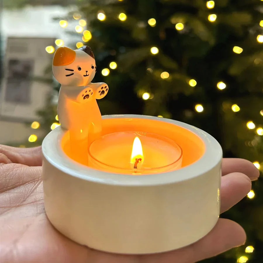 1+1 GRATIS | KittyCandle™ - Bezaubernder Kerzenständer in Katzenform für Katzenliebhaber