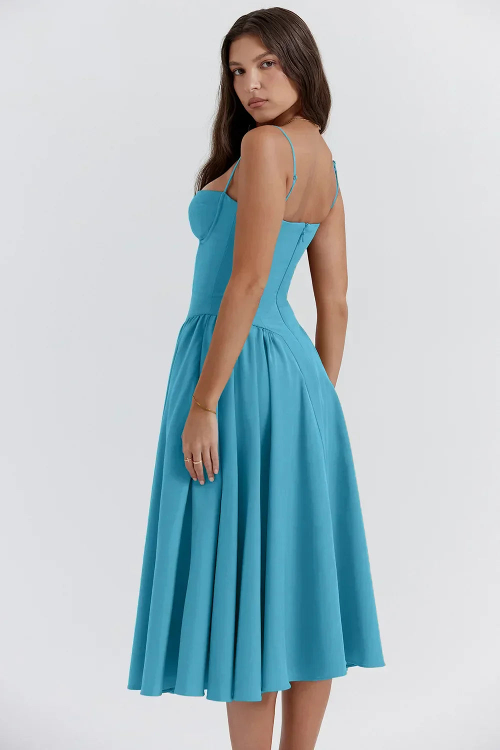 Jutte | Damen Armloses Midikleid