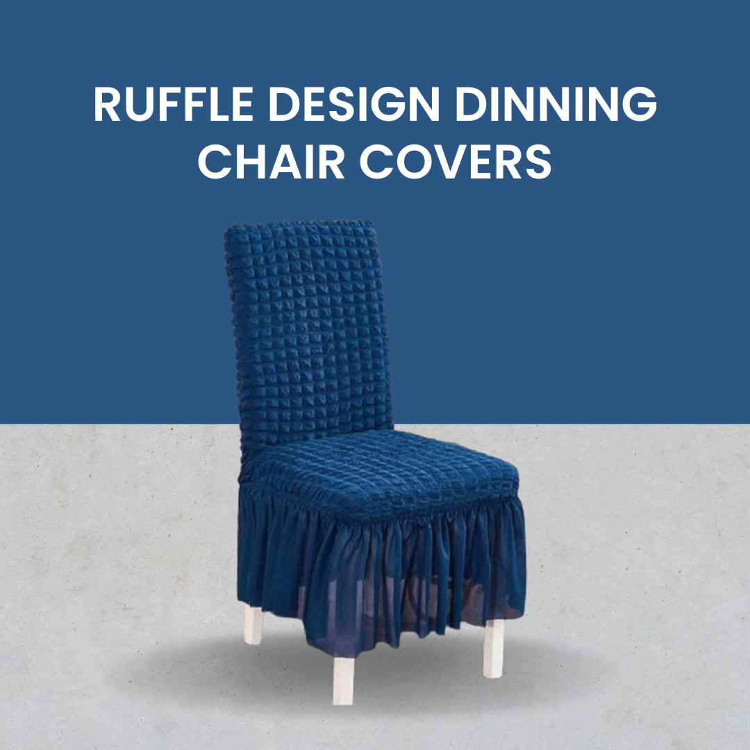 Ruffle Design Esszimmer Stuhl Abdeckungen™ - Elegantes Design, ultimativer Schutz