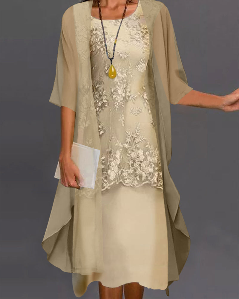 Danielle | Elegantes zweiteiliges Chiffonkleid