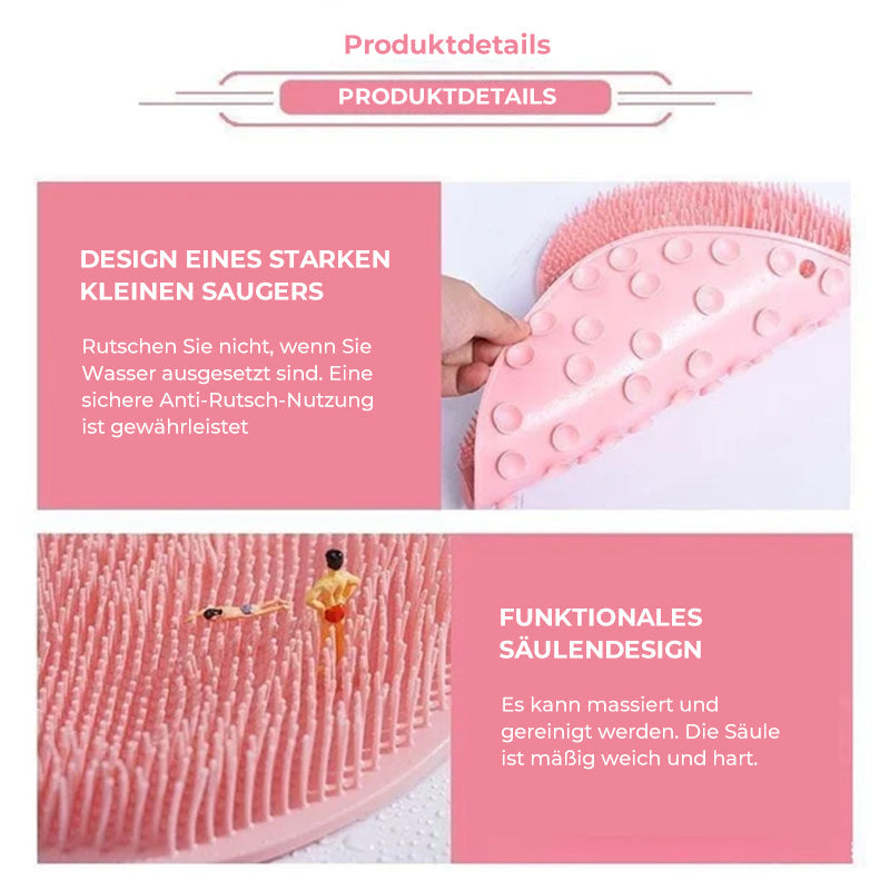 1+1 GRATIS | Fuß- und Rückenschrubber für die Dusche, Massagepad™ - Sicher schrubben, sanft massieren!