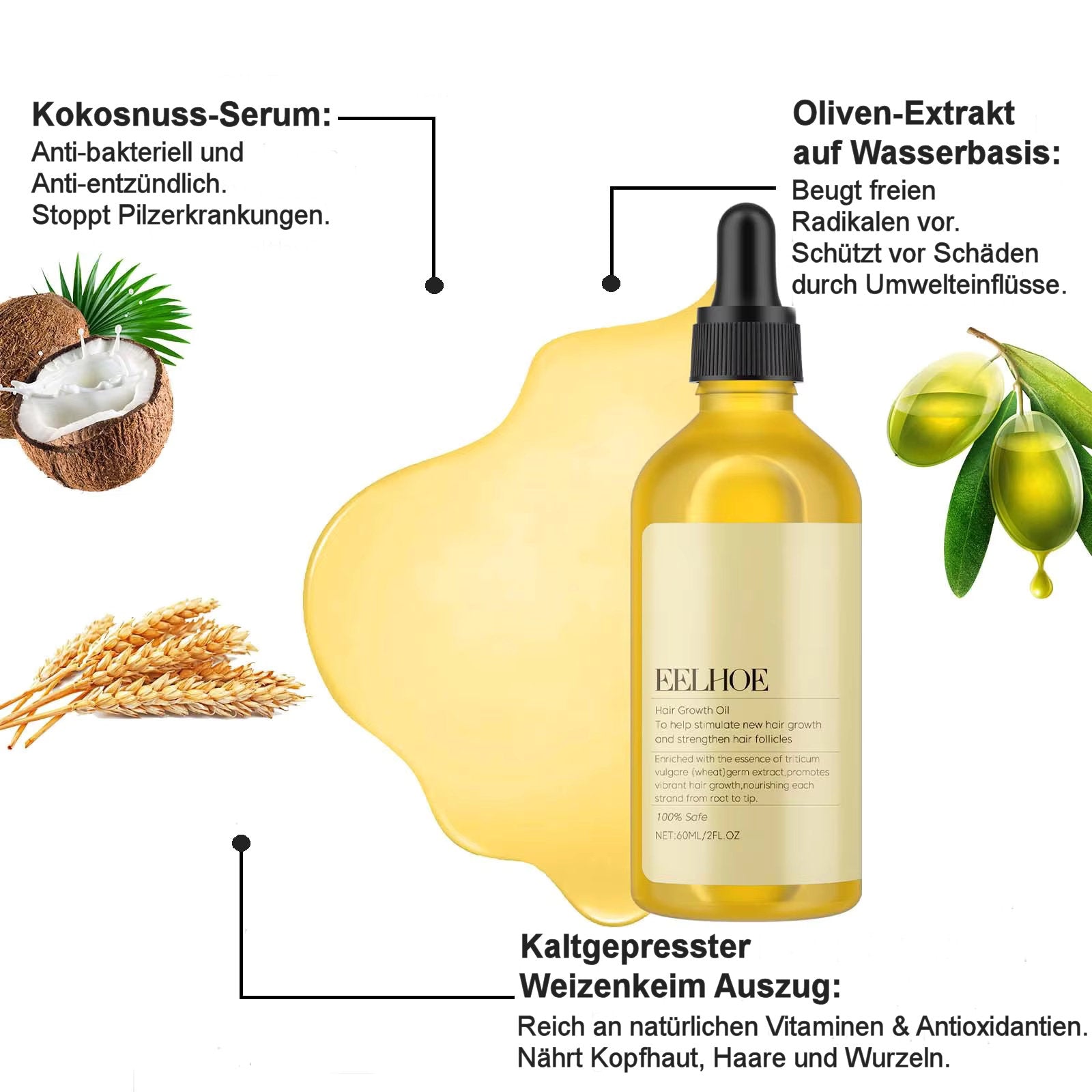 1+1 GRATIS | Natural Haar Öl™ - Für Dichteres, Gesünderes Haar