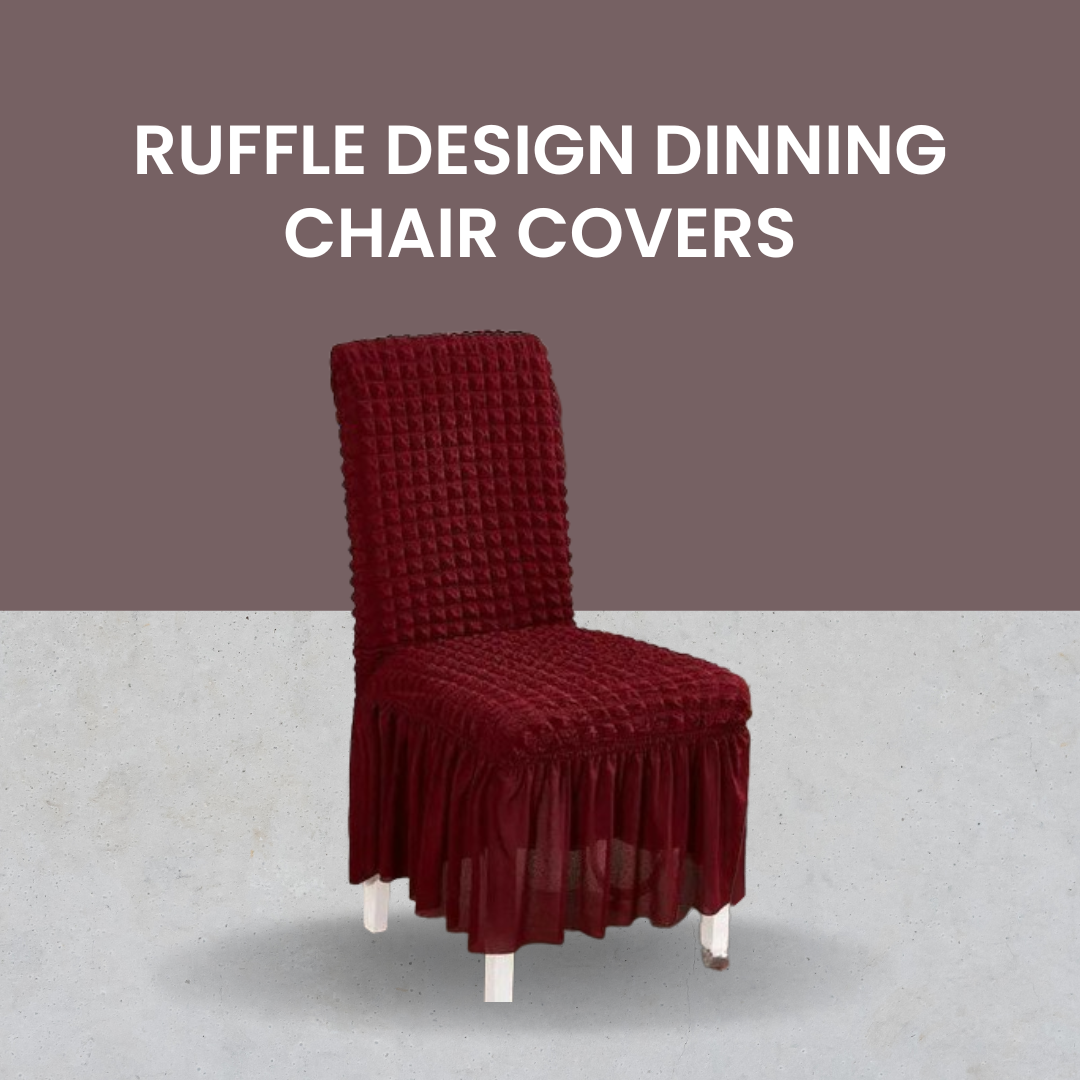 Ruffle Design Esszimmer Stuhl Abdeckungen™ - Elegantes Design, ultimativer Schutz