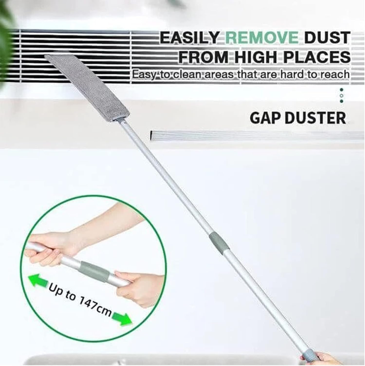 RetractableDuster™ - Reinigt Mühelos die Engsten und Schwer Zugänglichen Stellen