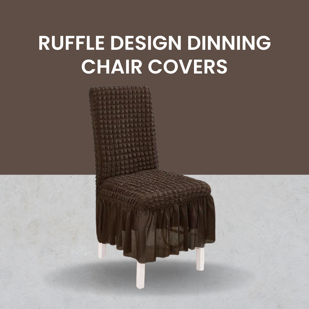 Ruffle Design Esszimmer Stuhl Abdeckungen™ - Elegantes Design, ultimativer Schutz