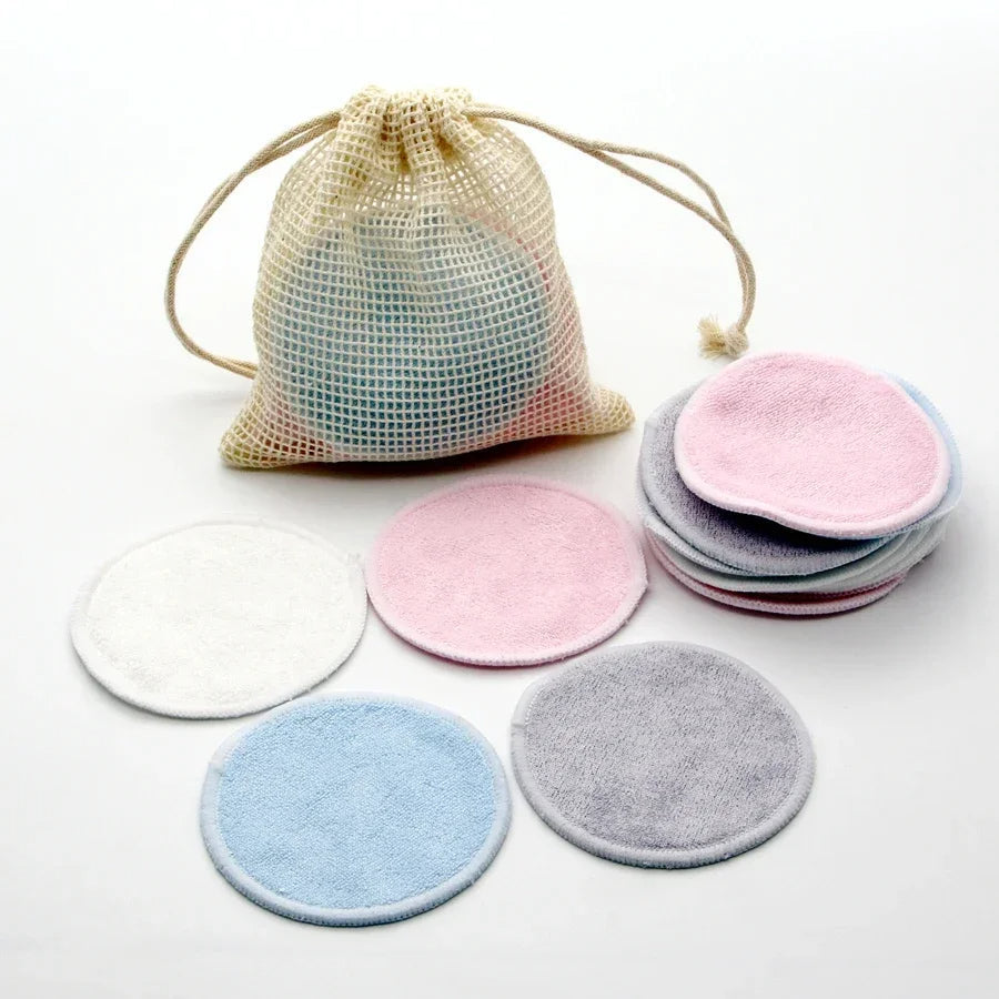 EcoGlow™ – Wiederverwendbare Bambus-Make-up-Entferner Pads