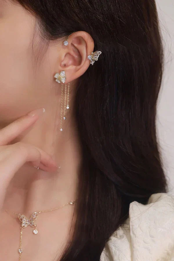 1 Set | GemstoneBeauties™ Schmetterling Zirkon Ohrringe (50% Rabatt)