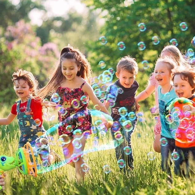 Elektrische Dinosaurier-Seifenblasenmaschine™ -Bunter Spaß für Kinder!