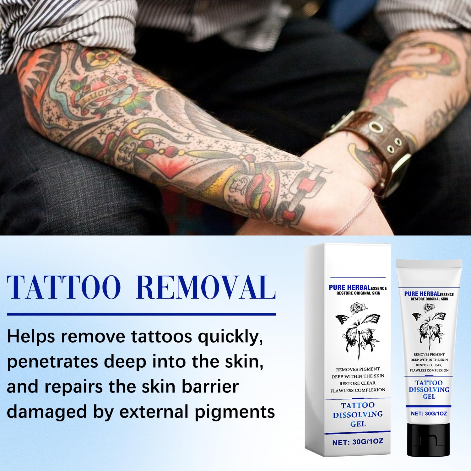 1+1 GRATIS | FadeAway™ - Mühelose Tattoo-Entfernung für eine saubere Weste!