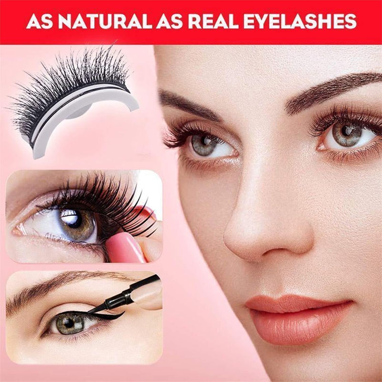 1+1 GRATIS | Wiederverwendbare selbstklebende Wimpern™ - Natürlich-aussehende und einfach zu handhabende Wimpern!