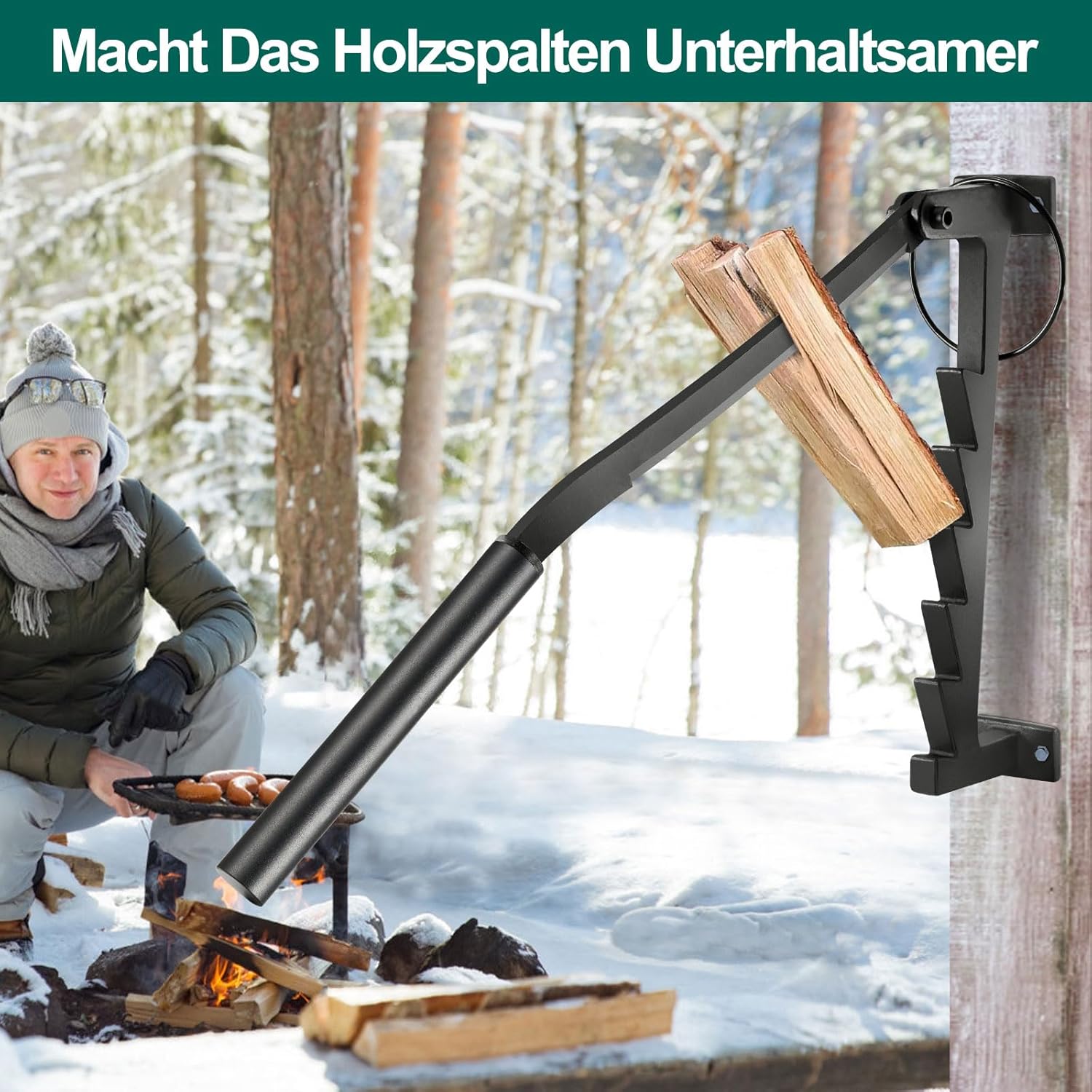 LogMaster™ - An der Wand montierter Holzspalter