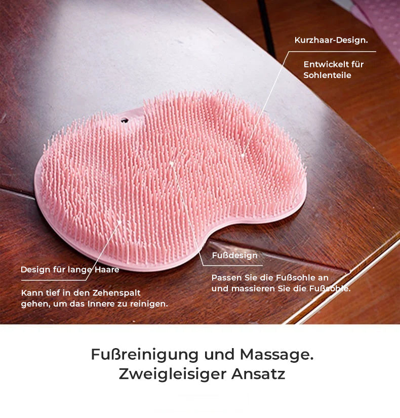 1+1 GRATIS | Fuß- und Rückenschrubber für die Dusche, Massagepad™ - Sicher schrubben, sanft massieren!