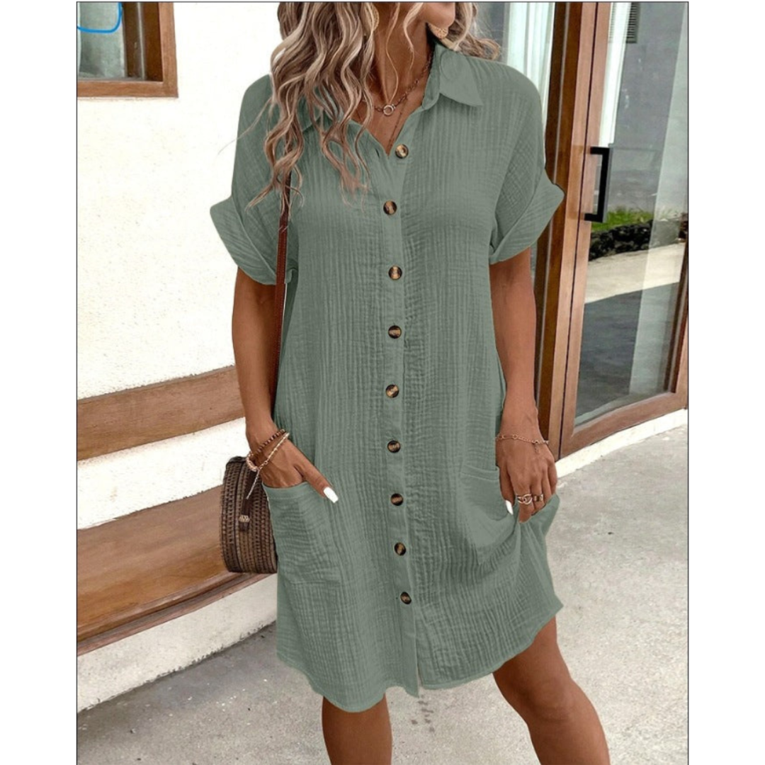 Gabriele | Damen Elegantes Hemdkleid