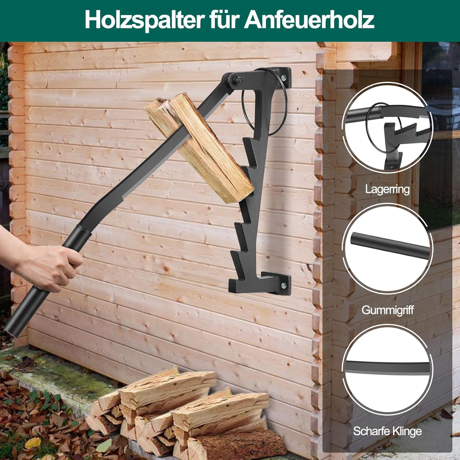 LogMaster™ - An der Wand montierter Holzspalter