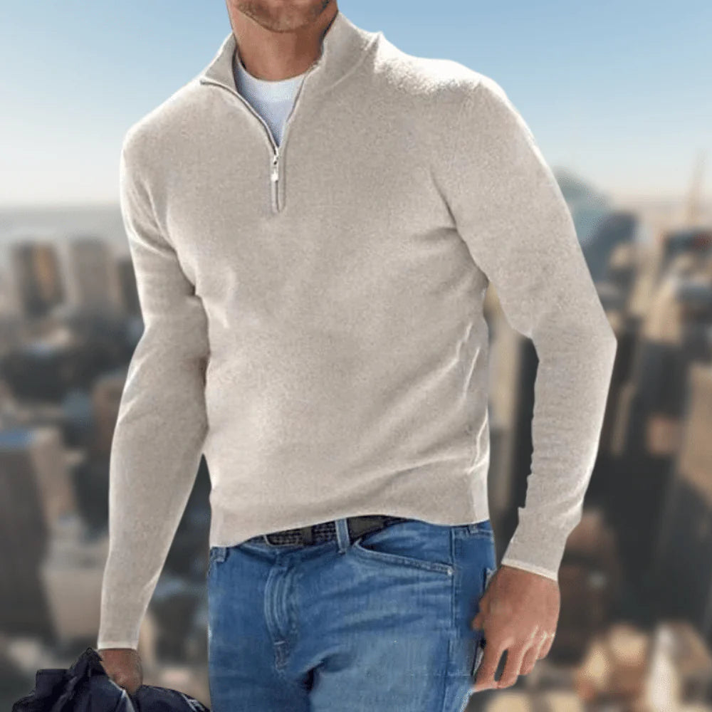 JONASA PULLOVER - KLASSISCHER HERRENPULLOVER MIT REISSVERSCHLUSS