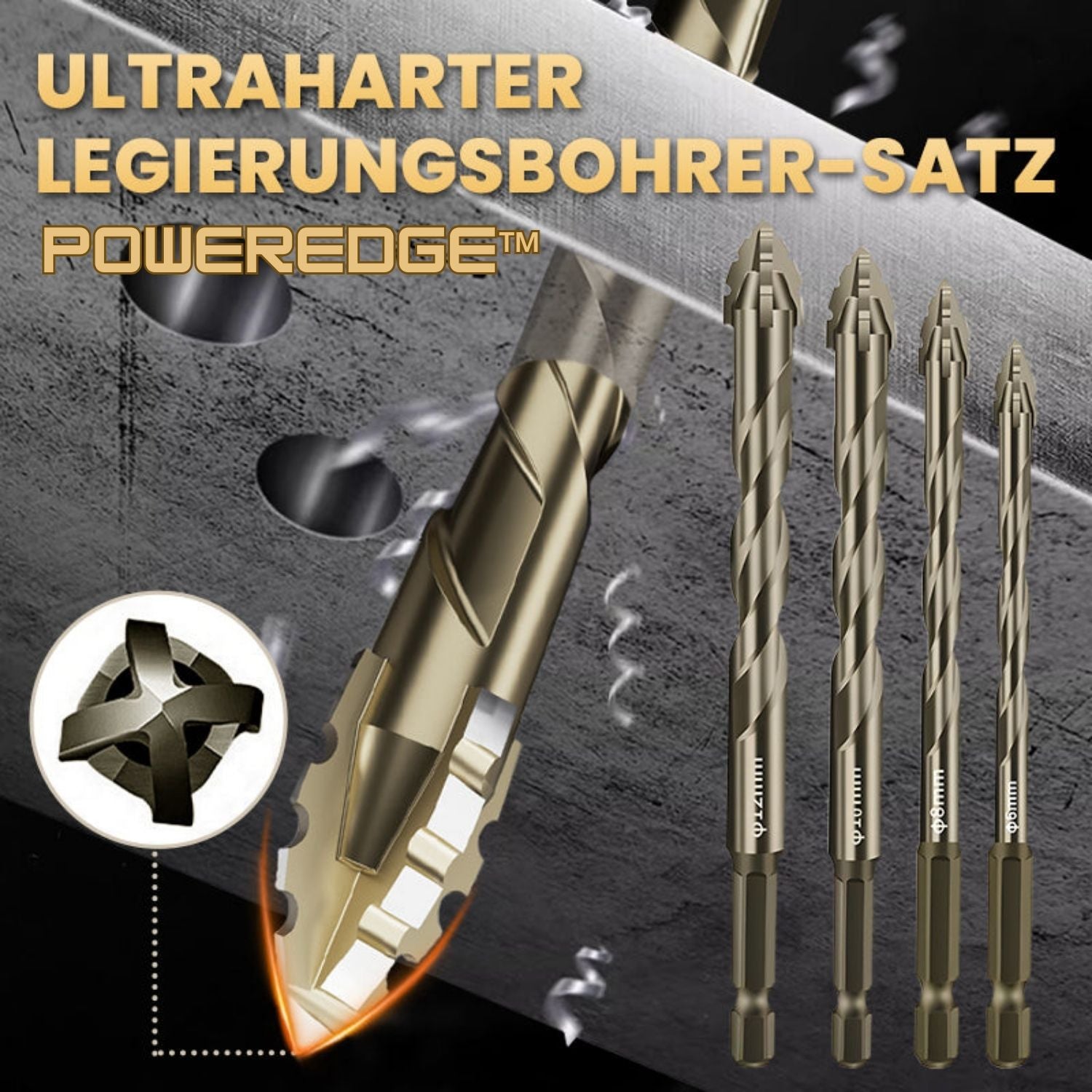 1+1 GRATIS | PowerEdge™ Hochgeschwindigkeits-Bohrfunktion (4 PCS Satz)