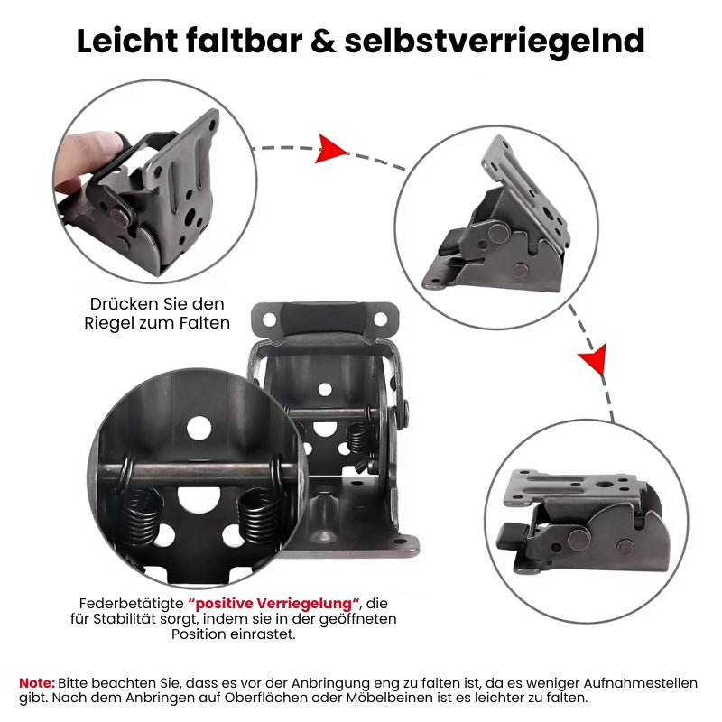 1+1 GRATIS | Selbstverriegelnde 90° Klappscharniere™ - Maximale Flexibilität für Ihre Möbel!