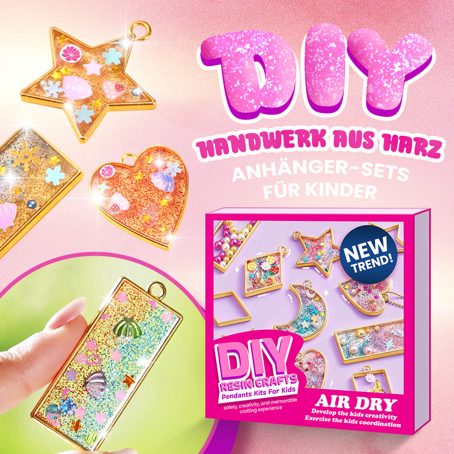 1+1 GRATIS | ResinCraftKids™ - DIY-Kunstharz-Anhänger-Bausätze für Kinder