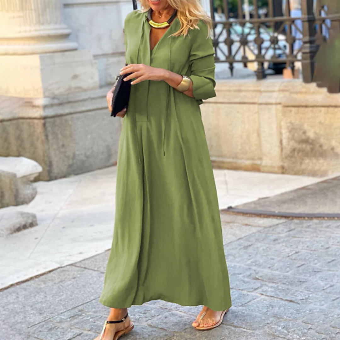 Hannalore | Damen Bequemes Maxikleid