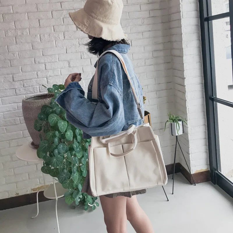 CasualTote™ - Geräumige Canvas-Schultertasche für stilvolle Frauen!