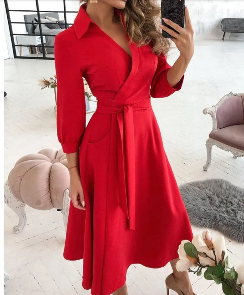 Aubrellia | Wickelkleid Mit Riemen