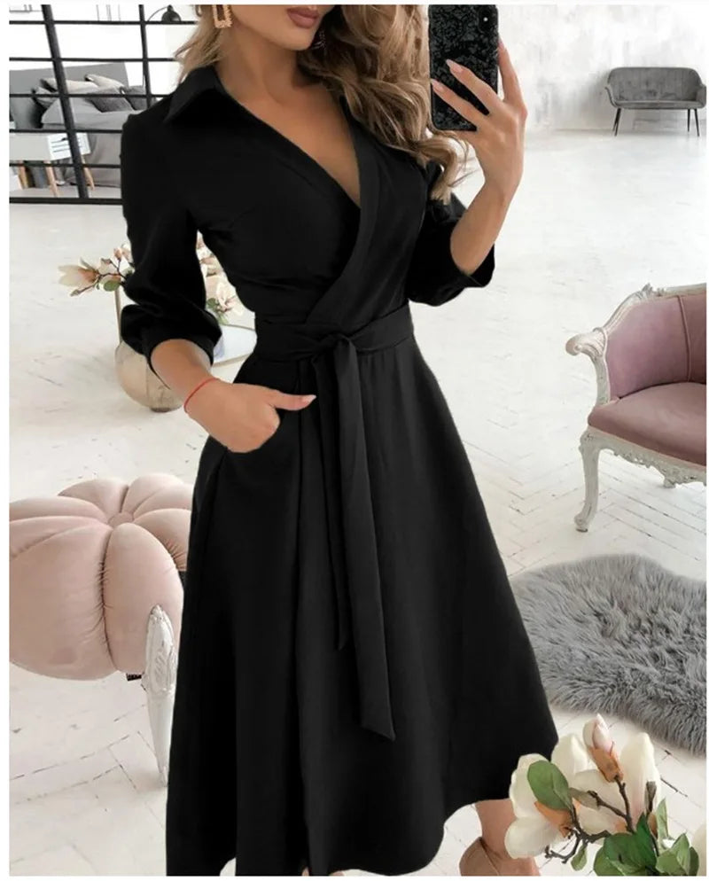 Aubrellia | Wickelkleid Mit Riemen